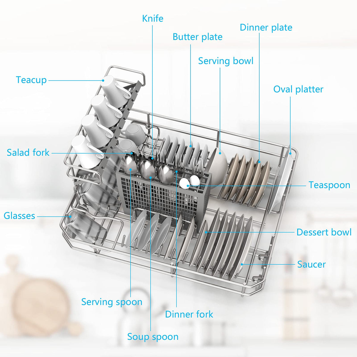 GOFLAME Countertop Dishwasher Portable for Homes