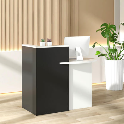 Goflame Front Counter Desk with Lockable Drawer