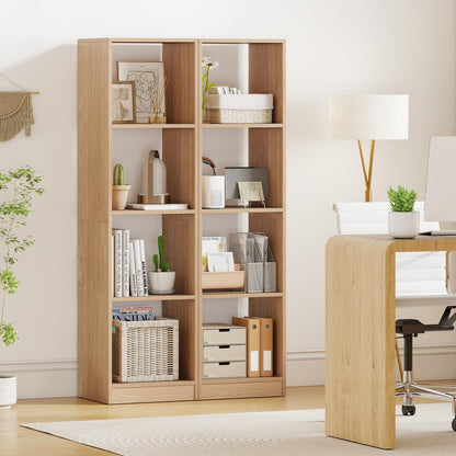 Goflame 56" Tall 4 Cube Bookcase for Small Place