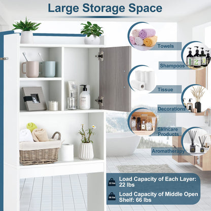 Goflame Over-The-Toilet Space-Saving Storage Cabinet