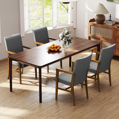 Goflame Mid Century Modern Dining Chairs Set of 2/4 with High Back, Solid Wooden Frame & Soft Cushion
