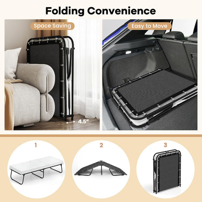 Goflame Folding Bed with Mattress for Adults