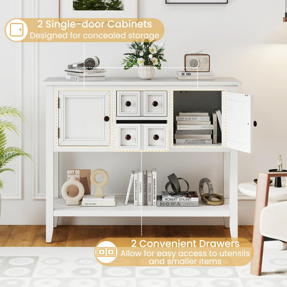 Goflame Sideboard Buffet Cabinet with Storage, 42’’ Wood Credenza
