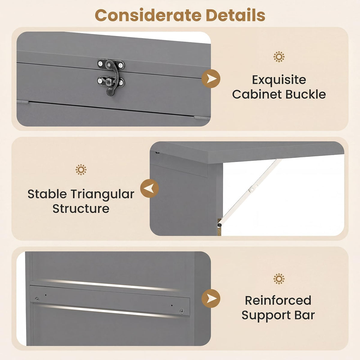 Goflame Wall Mounted Desk | Foldable Convertible Computer Desk with Storage Shelves