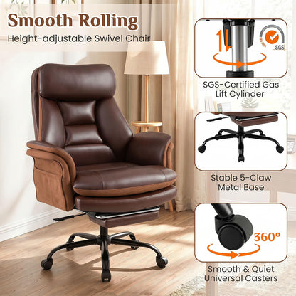 Goflame Big & Tall Office Chair with Adjustable Armrest
