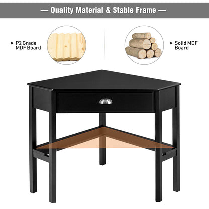 GOFLAME Computer Corner Desk for Small Space Home Office