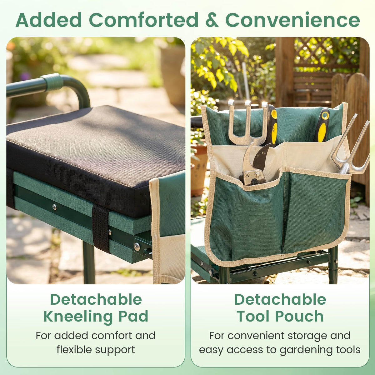 Goflame Garden Kneeler and Seat for Seniors Women Men