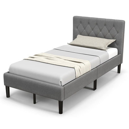Goflame Twin Size Upholstered Bed Frame