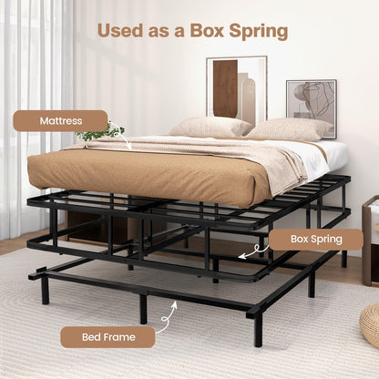Goflame 10 Inch Bed Frame Queen Size, Metal Platform Queen Bed Frame, Heavy Duty Steel Slat Support