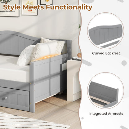 Goflame Twin Daybed with Trundle