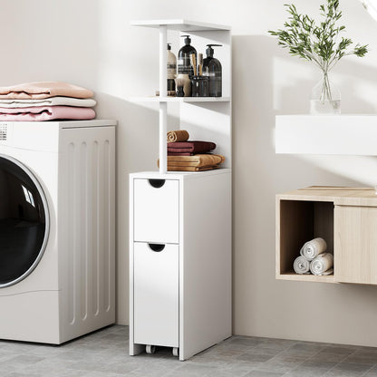 Goflame Slim Storage Cabinet Narrow Freestanding Bathroom Organizer