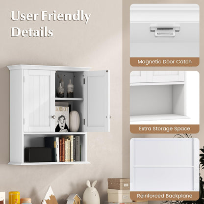 Goflame Wall Mounted Medicine Cabinets - Above Toilet Bathroom Cabinet with Adjustable Shelf