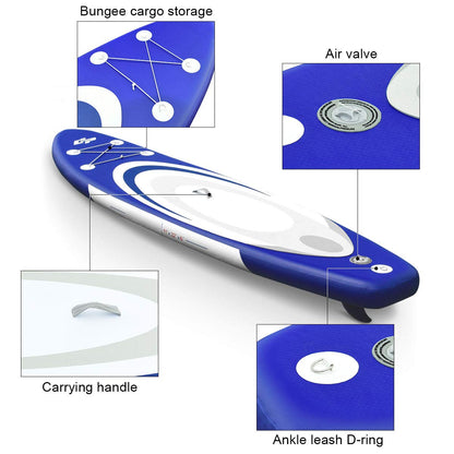 GOFLAME 10' Inflatable Stand up Paddle Board Adjustable Paddle