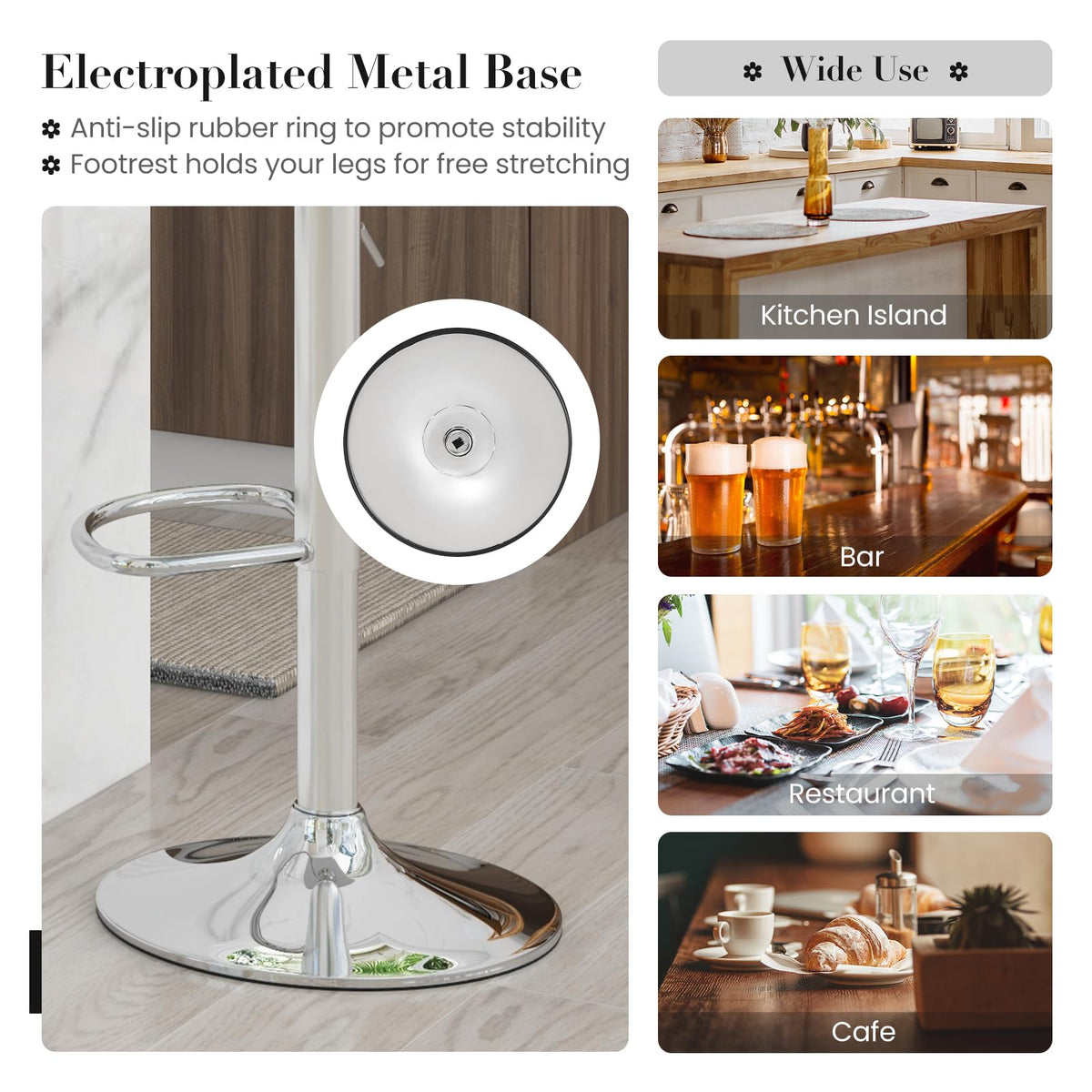 Goflame Bar Stools Set of 2/4
