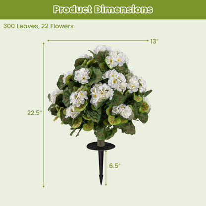 GOFLAME 2 Pack Artificial Begonia Topiary Ball Trees