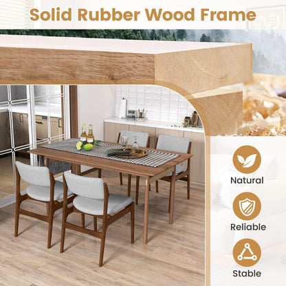 Goflame Modern Padded Dining Chairs with Rubber Wood Legs Set of 2/4