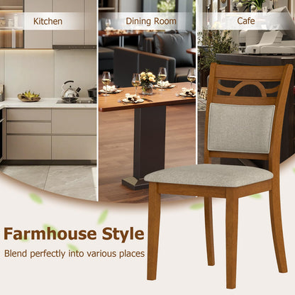 Goflame Wooden Dining Chairs Set of 2/4 for Dining Room