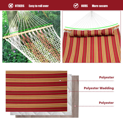 Goflame Hammock with Detachable Pillow Outdoor Hanging Chair (Hammock Stand Not Included)