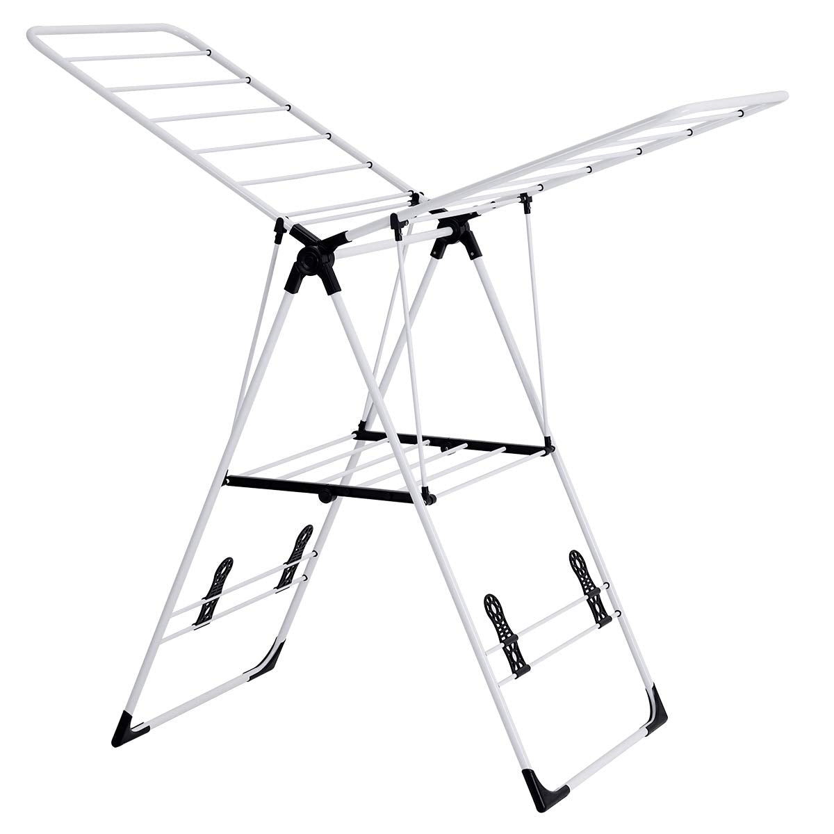 GOFLAME Steel Clothes Drying Rack with Adjustable Wings