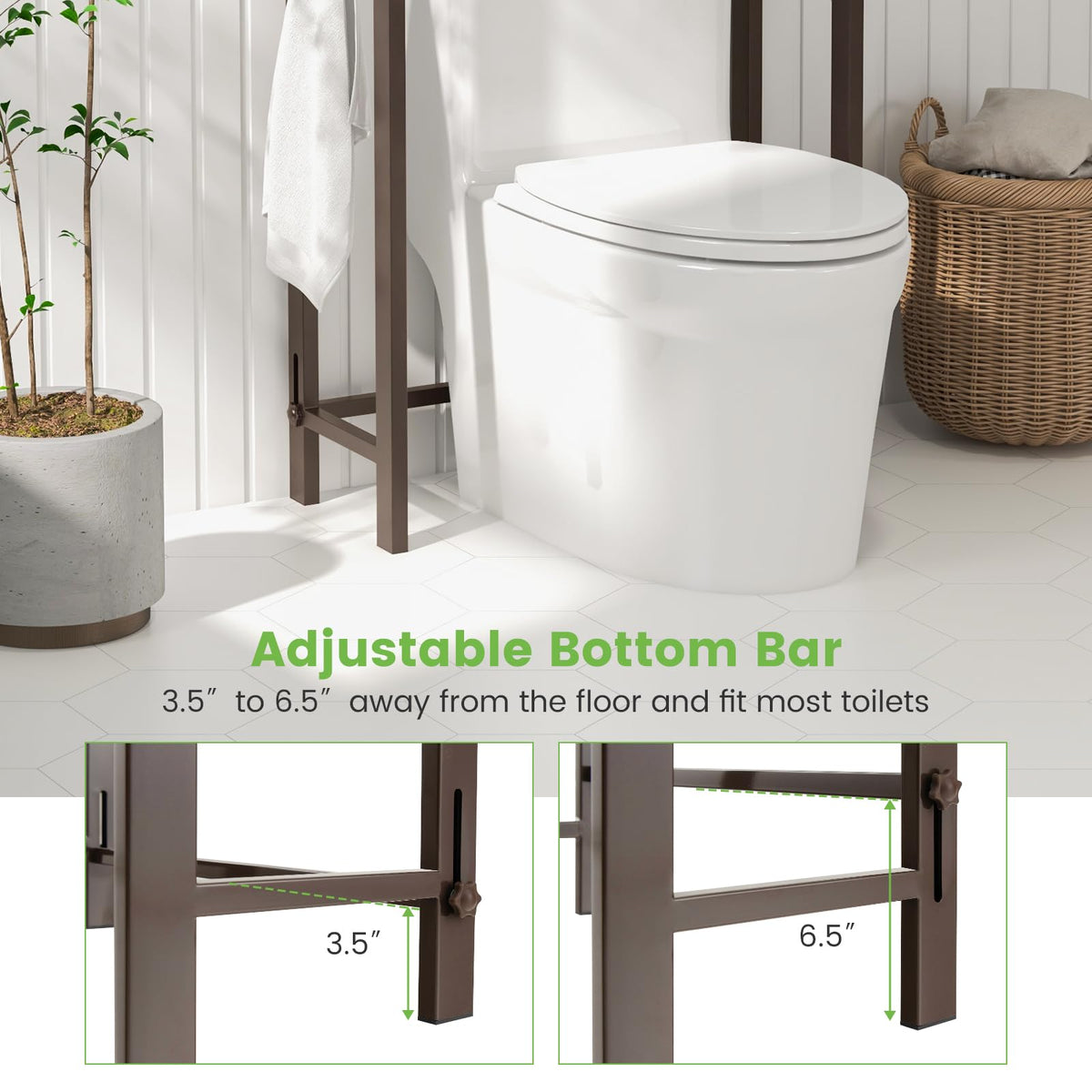 Goflame Over The Toilet Storage Shelf