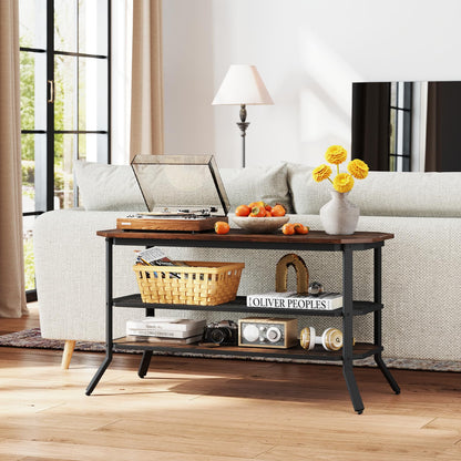 Goflame TV Stand 3 Tier Industrial Entertainment Center
