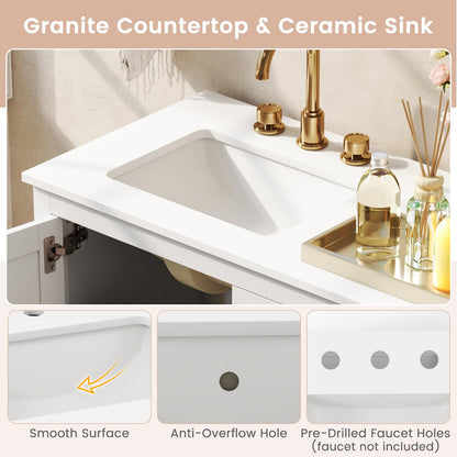 Goflame Bathroom Vanity with Ceramic Sink