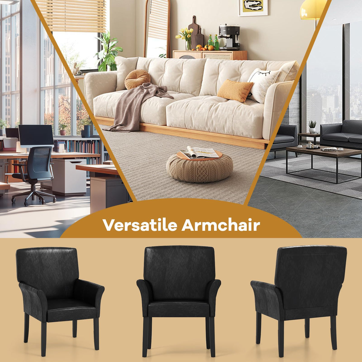 Leather Reception Guest Chairs