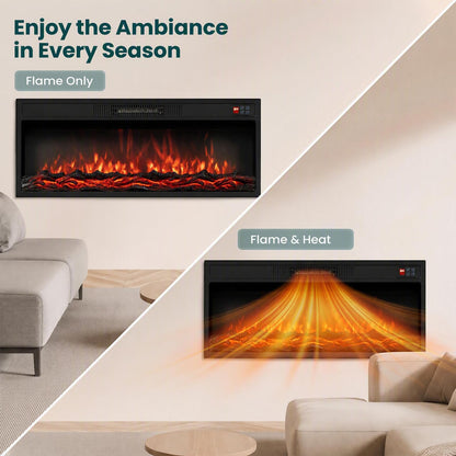 GOFLAME 36"/40" Recessed Electric Fireplace Insert