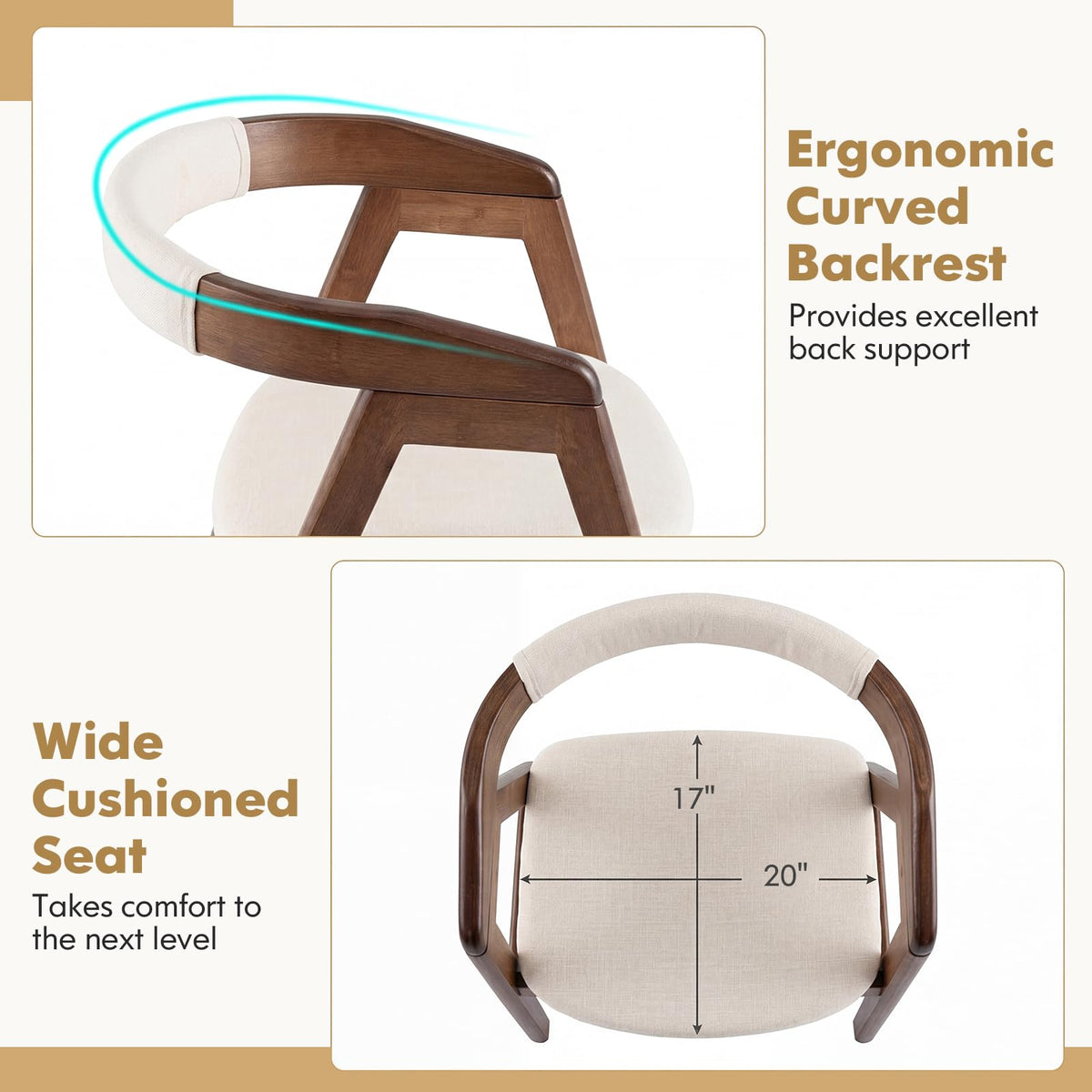 Goflame Modern Mid Century Accent Chairs