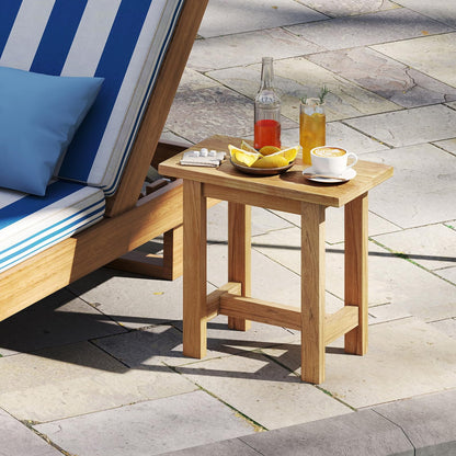 Goflame Teak Shower Bench Stool with Waterproof Spa Bath Seat for Seniors 20''L x 11''W x 18.5''H