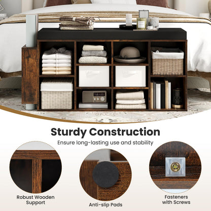 Goflame Shoe Storage Bench with Umbrella Stand