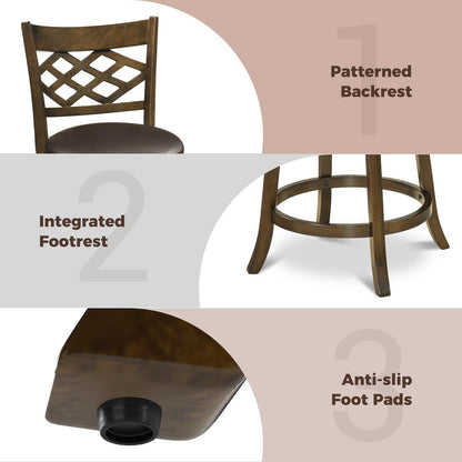 Goflame Swivel Bar Stools Set of 2/4 26"/31" Bar Height Chairs