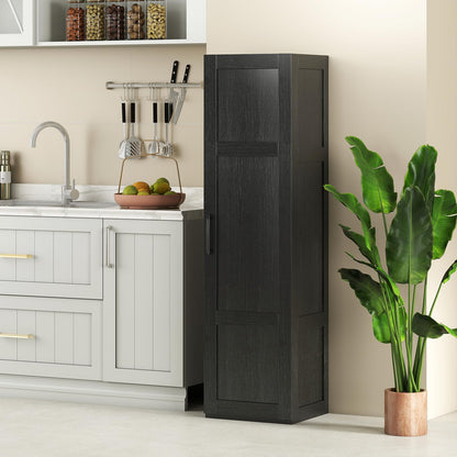 Goflame Narrow Farmhouse Freestanding Bathroom Cabinet with 4 Shelves