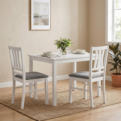 Goflame Wood Dining Chairs Set of 2/4 with Slat Back