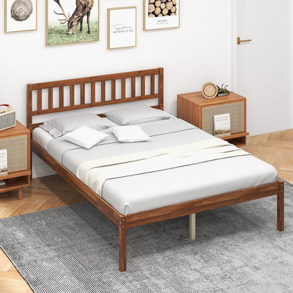 Goflame Wood Bed Frame with Headboard