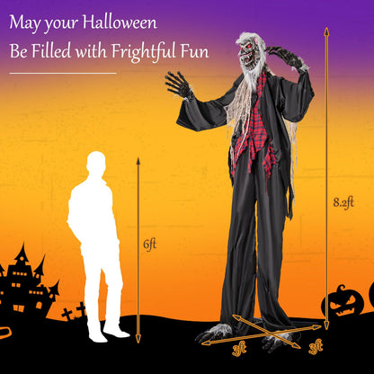 Goflame 8.2 Ft Halloween Animatronics, Sound-Activated Werewolf with Light-up Eyes & Scary Sounds