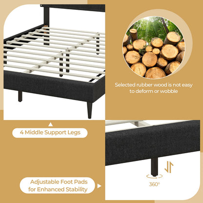 Goflame Queen Bed Frame with Headboard