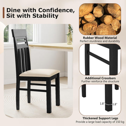Goflame Wooden Dining Chairs Set of 2/4 for Kitchen Living Room