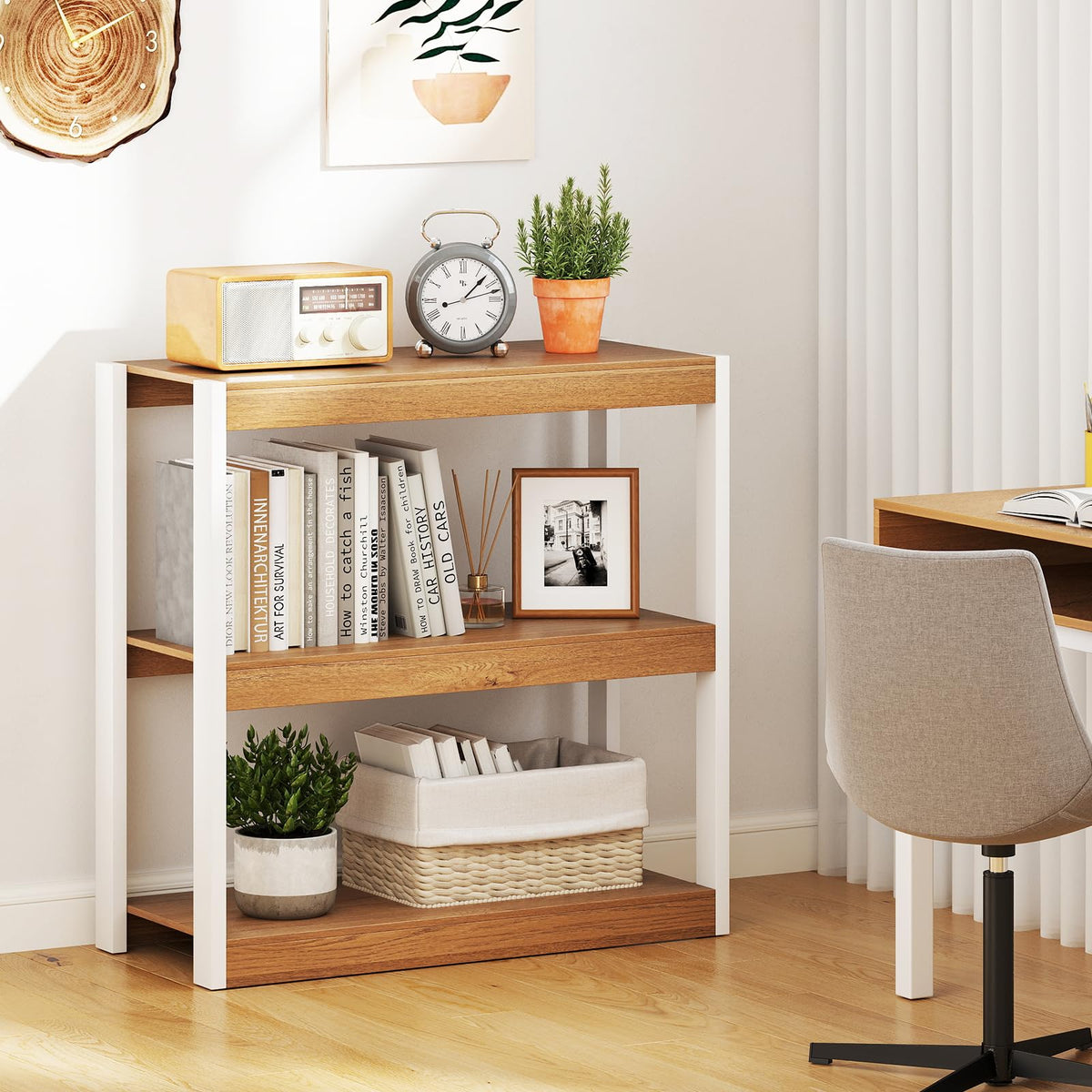 Goflame 3 Tier Bookshelf