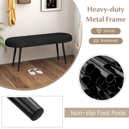 Goflame 47 inch Entryway Bench - End of Bed Bench