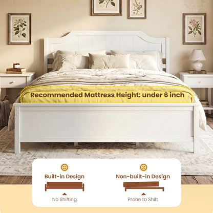 Goflame Queen/Twin/King/Full Size Wooden Bed Frame with Headboard