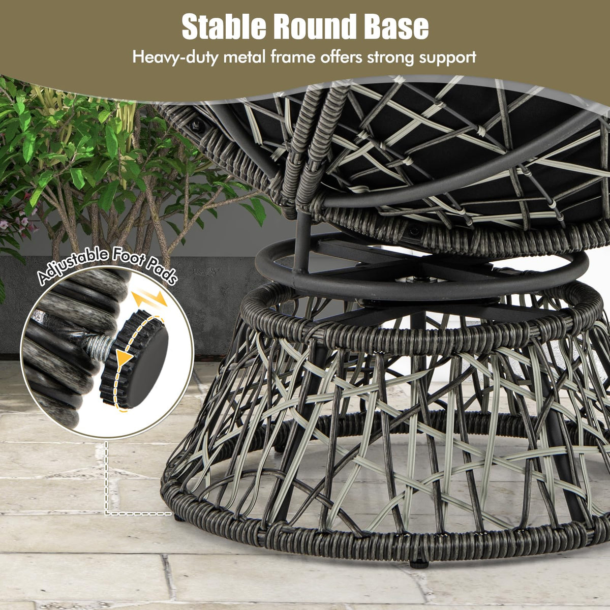 Goflame Swivel Oversized Living Room Chair