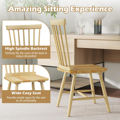 Goflame Wood Dining Chairs Set