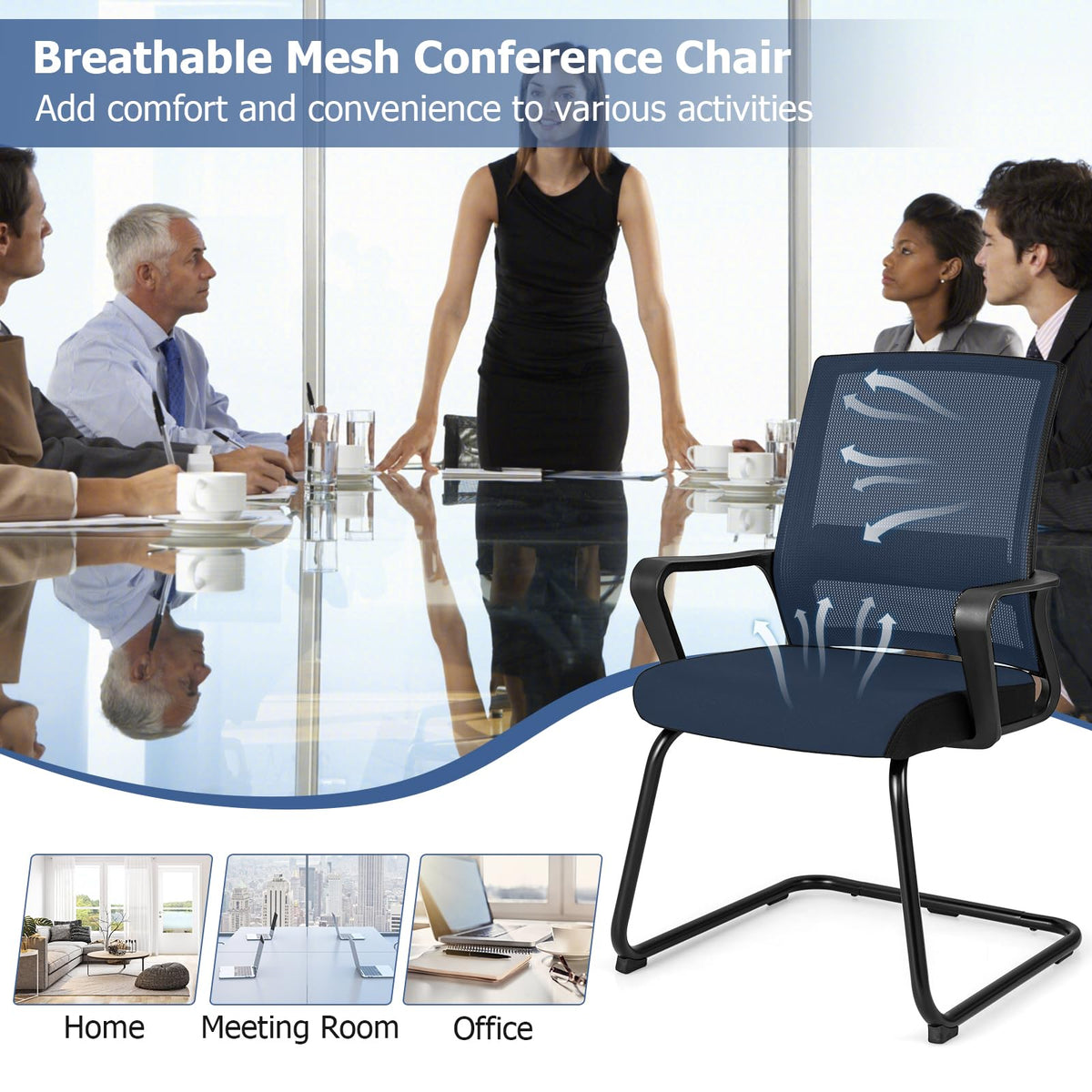 GOFLAME Office Guest Chair for Reception Conference Room