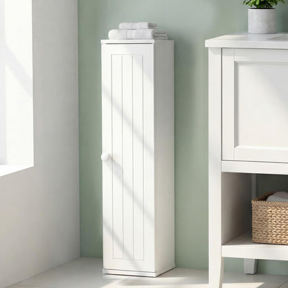 Goflame Small Bathroom Storage Cabinet with Door and Removable Shelves