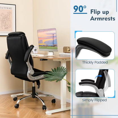 Goflame Executive Office Chair, Ergonomic PU Leather Desk Chair
