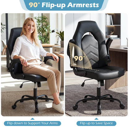 Goflame Ergonomic Computer Desk Chair with Flip-up Arms