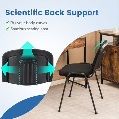 Goflame 10-Pack Conference Chair Set - Stackable Guest Chair with Metal Frame