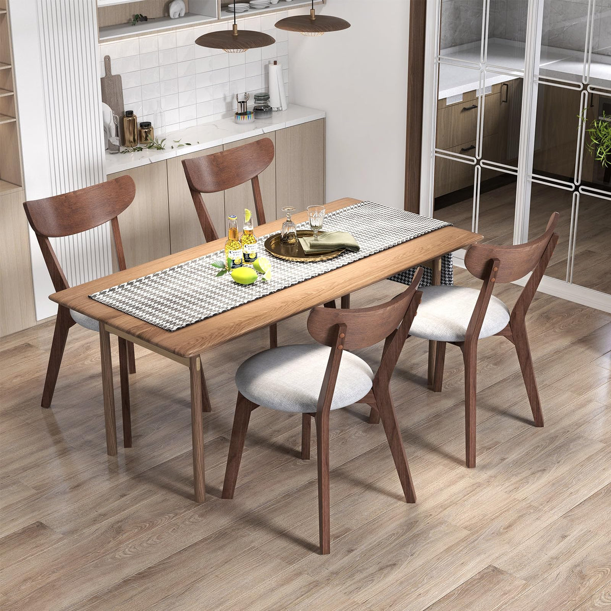Goflame Upholstered Dining Chairs Set of 2/4 for Living Room Restaurant