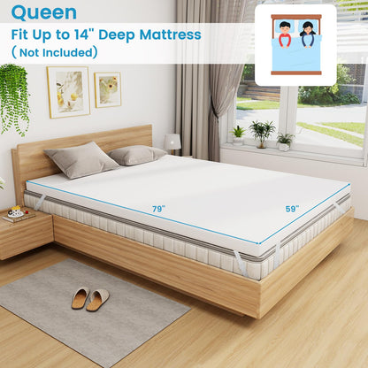 Goflame 3 Inch Twin Memory Foam Mattress Topper, Gel Infused Topper with Removable Cover